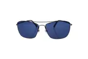 Mont Blanc MB594S 08V - Shiny Gumetal-Blue by Mont Blanc for Men - 59-15-145 mm Sunglasses