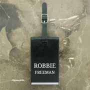Personalised Name Black Luggage Tag