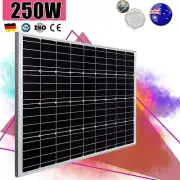 250W 12V Mono Solar Panel Home Off Gird Generator Battery Charger Power 250 Watt