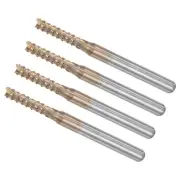 4pcs 3.175mm Shank 2.5mm Diameter Ti-Coated Carbide Corn End Mill CNC Router Bit