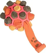 Dog Snuffle Ball Toy Interactive Puzzle Slow Feeder IQ Training Foraging Skill Interactive Enhance Bonding and Dental Care (Autumn)