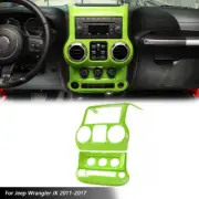 Green Center Console AC Control Switch Panel Trim For Jeep Wrangler JK 2011-2018 (for: Jeep)