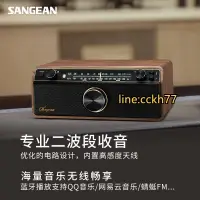 在飛比找露天拍賣優惠-SANGEAN/山進 WR-12BT PLUS復古藍牙音箱半