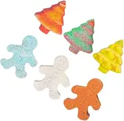 6 Pack Christmas Gingerbread Man Bath Aroma Bubble Bath Salt for Boys and Girls Spa Relaxation Travel