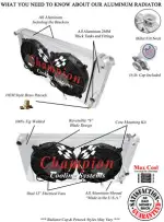 WR Champion 4 Row Radiator,12" Fans,Shroud for 1996-2005 Chevrolet Blazer V6 Eng