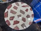 Round Terrazzo Coffee Table 30"x30" – Modern Side Table, In Stock, On Sale