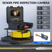 7" Monitor 20M Drain Sewer Camera 512HZ Signal Self-Leveling Pipeline Endoscope