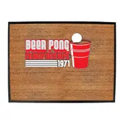Alcohol Beer Pong Championships - Funny Novelty Doormat Man Cave Floor mat