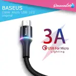 原裝 MICRO USB LED 照明 3A 電纜充電器快速充電 MICRO BASEUS 質量數據線