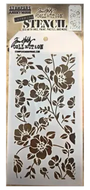 Tim Holtz Layering Stencil Stampers Anonymous Floral Stencils Flowers Pattern