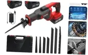 Cordless Reciprocating Saw, 2 x 4.0Ah Battery,Cordless Variable Speed, Saw