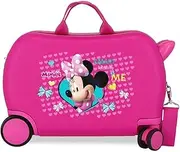 Joumma Disney Enjoy Minnie Children's Suitcase Pink 45 x 31 x 20 cm Hard ABS 24.6L 1.8 kg 4 Wheels Hand Luggage, Pink, Children's Suitcase, Pink, Children's Suitcase