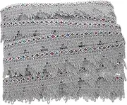 HAPINARY Wide Width Sequined Webbing Lace Fringe Trim for Clothing Decorative Sewing Trim