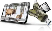 Trail Camera Viewer SD Card Reader,4 in 1 SD and Micro SD Memory Card Reader Com