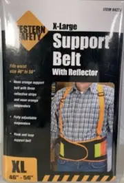 Heavy Duty Reflective Lumbar Lower Back Waist Support Belt Brace Suspender Work
