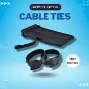 Reusable Hook & Loop Cable Ties – 6-Inch Black Microfiber Cord Organizers