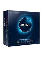 MY.SIZE Lubricated Transparent Condoms, 47 mm, Pack of 36
