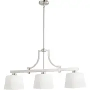 Quorum International 6507-3-65 Lancaster Island Light Satin Nickel