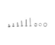 M2 304 Stainless Steel Hex Socket Screws Bolt With Hex Nuts Washers Assortted Set(Flat head)