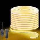 Neon Rope Lights 32.8ft, 3000K Warm White Dimmable LED Strip Lights, 24V Flex...
