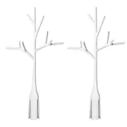 2PK Boon White Twig Grass Lawn Countertop Bottle Drying Rack for Baby Accessory