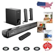 Versatile 4.1ch Dolby Atmos Soundbar with Advanced Connectivity for Smart TVs