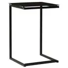 Side Table Black 40X40x60 Cm Tempered Glass glass Side Tables