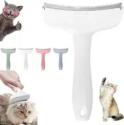 V-Tooth Deshedding Comb, Pet Hair Removal Tool, Tooth Deshedding Comb for Pets, Tight V-Shaped Teeth Shedding Combs with Ergonomic Handle for Dog Cats (White)