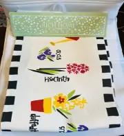 Rich Home Table Runner 14” x 72” Spring Flowers Tulip Crocus Hyacinth Daffodil