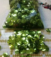 Sewing and Craft Findings: 1.7 Ounces of 9mm Irish Green Sequins NOS 10-01-2020