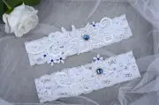 Lace Garter Set with Diamantes & Floral Lace Bridal Garter Set Wedding Garter