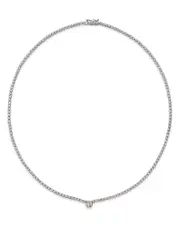 Bloomingdale's Fine Collection Diamond Solitaire Tennis Necklace in 14K White Gold, 2.30 tcw