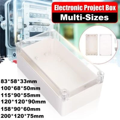 Waterproof Clear Cover Electronic Project Box Enclosure Case Junction Box New