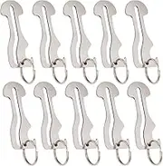 Stainless Steel Trolley Key & Shopping Trolley Token - Portable Unlock Key Ring for Supermarket & Convenience Store 10Pcs