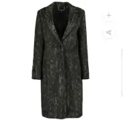 TED BAKERILLENA LEOPARD PRINT COCOON COAT Size 5 £369