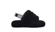 UGG girls Slide Slipper, Black, 6 Toddler