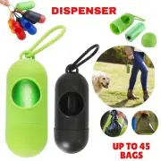 Pet Dispenser Waste Dog Poo Puppy Pick-Up Bags Poop Bag Holder Hook Pouch AU