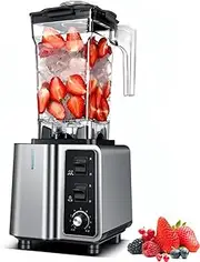 Smoothies Blender 2000W High Power Blenders, 1600MIL Pulse Kitchen Blender with 9 speeds Professional Countertop Blenders Maker for Smoothies, Crushing Ice, Frozen Fruit, ect