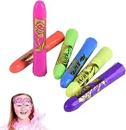 Face Paint Kit - Painting Crayons for Kids, Water Based Fluorescence Face Paint Kit, Twistable and Washable Paint Sticks for Birthday, Halloween, Cosplay Makeup Virtcooy