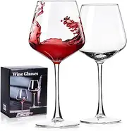 [PARACITY] Wine Glasses Set of 2, Hand Blown Crystal White and Red Wine Glasses, Burgundy Wine Glass for Red and White Wine, 16oz Red Wine Glasses for Women, Men, Wedding and Birthday
