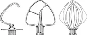 [KitchenAid] 5KSM5TH3PSS Mixer Accessory Set, Stainless Steel