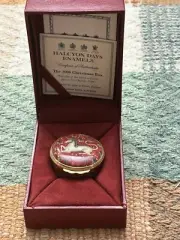 Halcyon Days Bilston & Battersea Enamel Trinket Box The 2006 Christmas Box