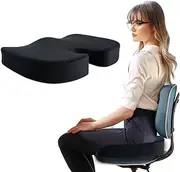 Comfibloom Memory Foam Seat Cushion, Butterfly-Shape Seat Cushion, Tailbone Pain Relief Cushion for Car Seat, Office Chair, Wheelchair, Floor, Ergonomic Design, CertiPUR-US Certified Memory Foam.