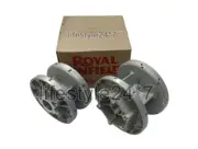 Royal Enfield Twin GT & Interceptor 650 "FRONT & REAR WHEEL HUB ASSEMBLY" Silver