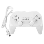 Game Controller compatible for Wii Classic Controller Pro - White
