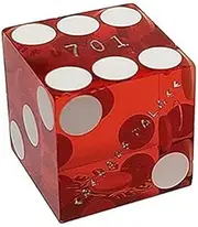Authentic Nevada Casino Table-Played 19mm Matching Serial Numbers Craps Dice (Sets 2, 3, 4 or 5) with Black Velvet Pouch (Set of 5 (Full Stick), Caesar's Palace (Red Polished))