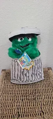 Vintage Applause Sesame Street Oscar the Grouch Trashcan Plush