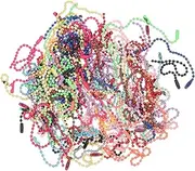 TEHAUX 100pcs Color Ball Chain Jewelry Making Kit Beads for Bracelets Making Friendship Bracelet Kit Chain Necklace Bulk Necklace Chains Clay Beads Kit Bracelet Making Kit Tag Iron