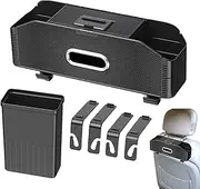 Back Of Seat Car Organizer | Automotive Tissue And Cup Holder - Portable Seat Back Storage Box, Car Organiser Back Seat For Kids | Car Organizer With Hook And Trash Can For SUV Truck Sedan