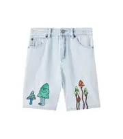 [Stella McCartney Kids] Stella McCartney Kids Embroidered denim shorts Y 4 blue